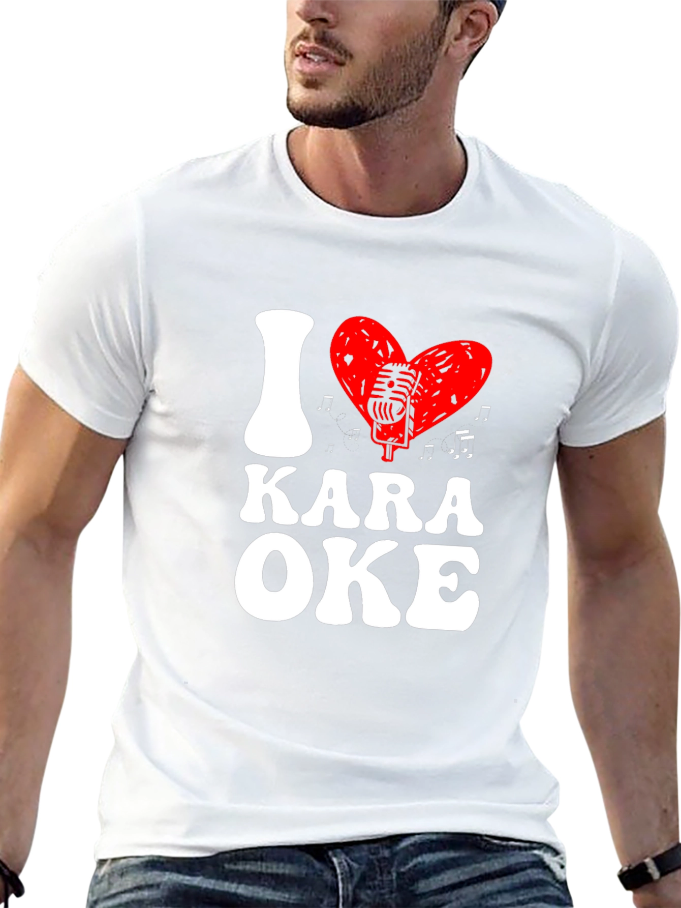 I Heart Karaoke Black T-Shirt