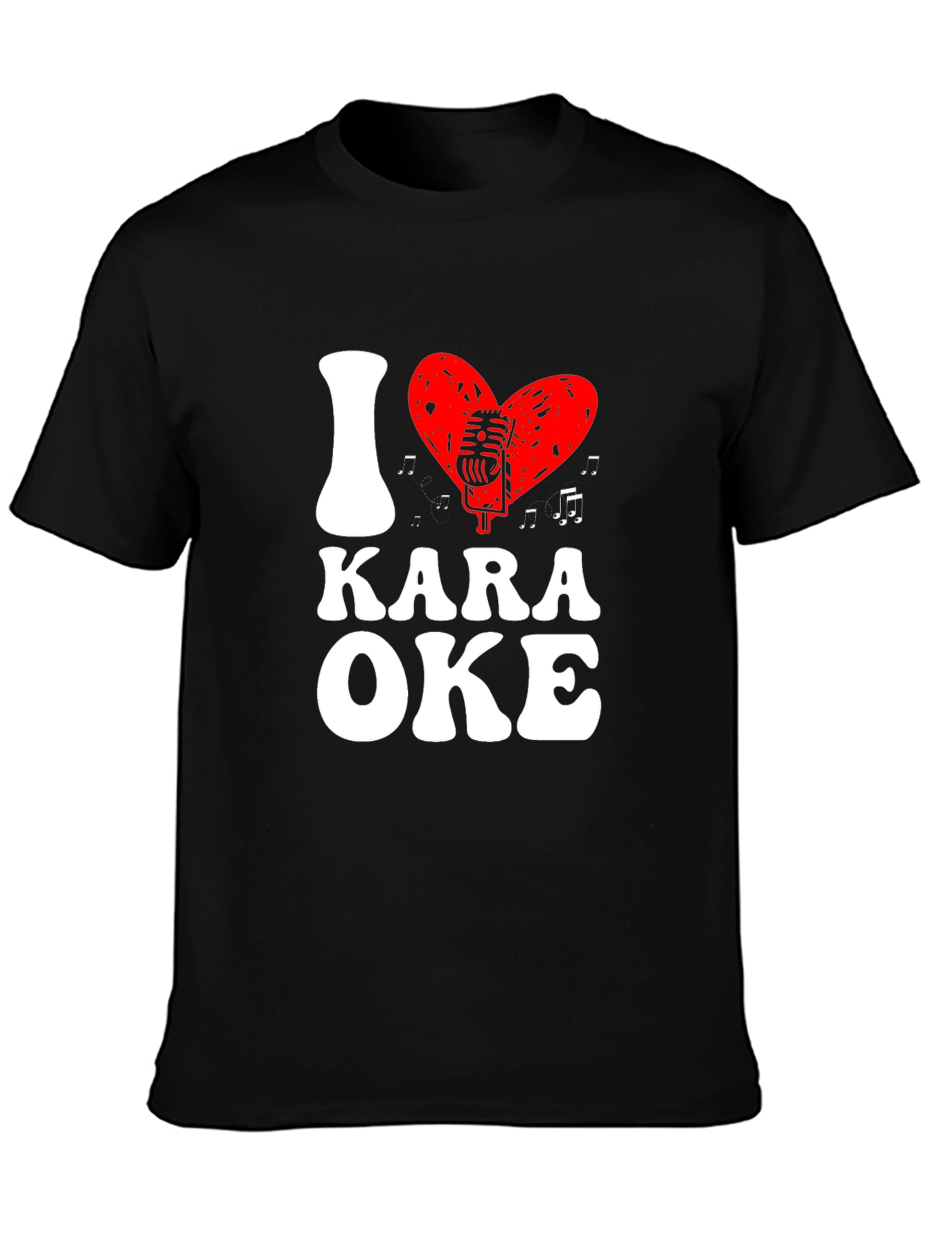 I Heart Karaoke Black T-Shirt