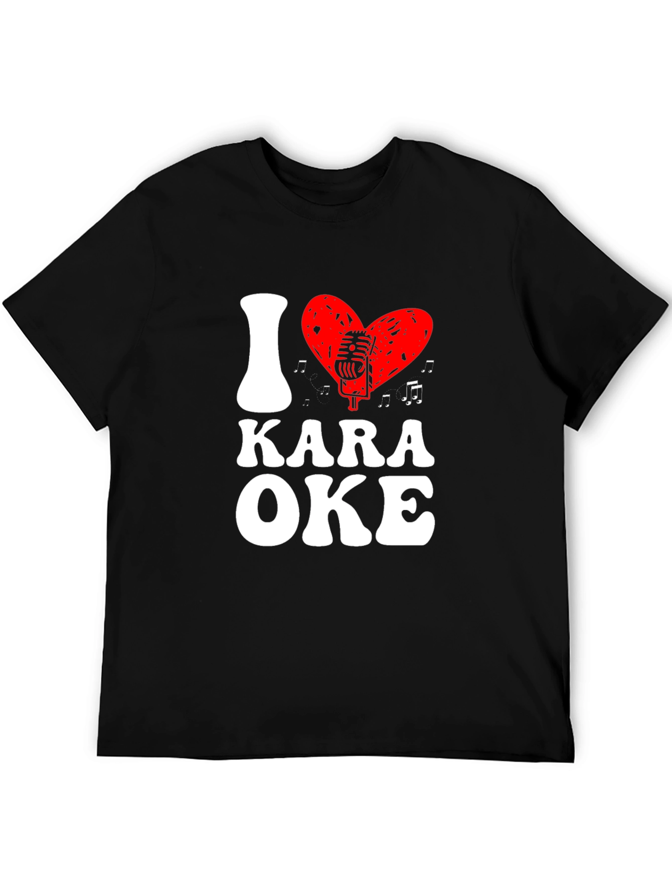 I Heart Karaoke Black T-Shirt