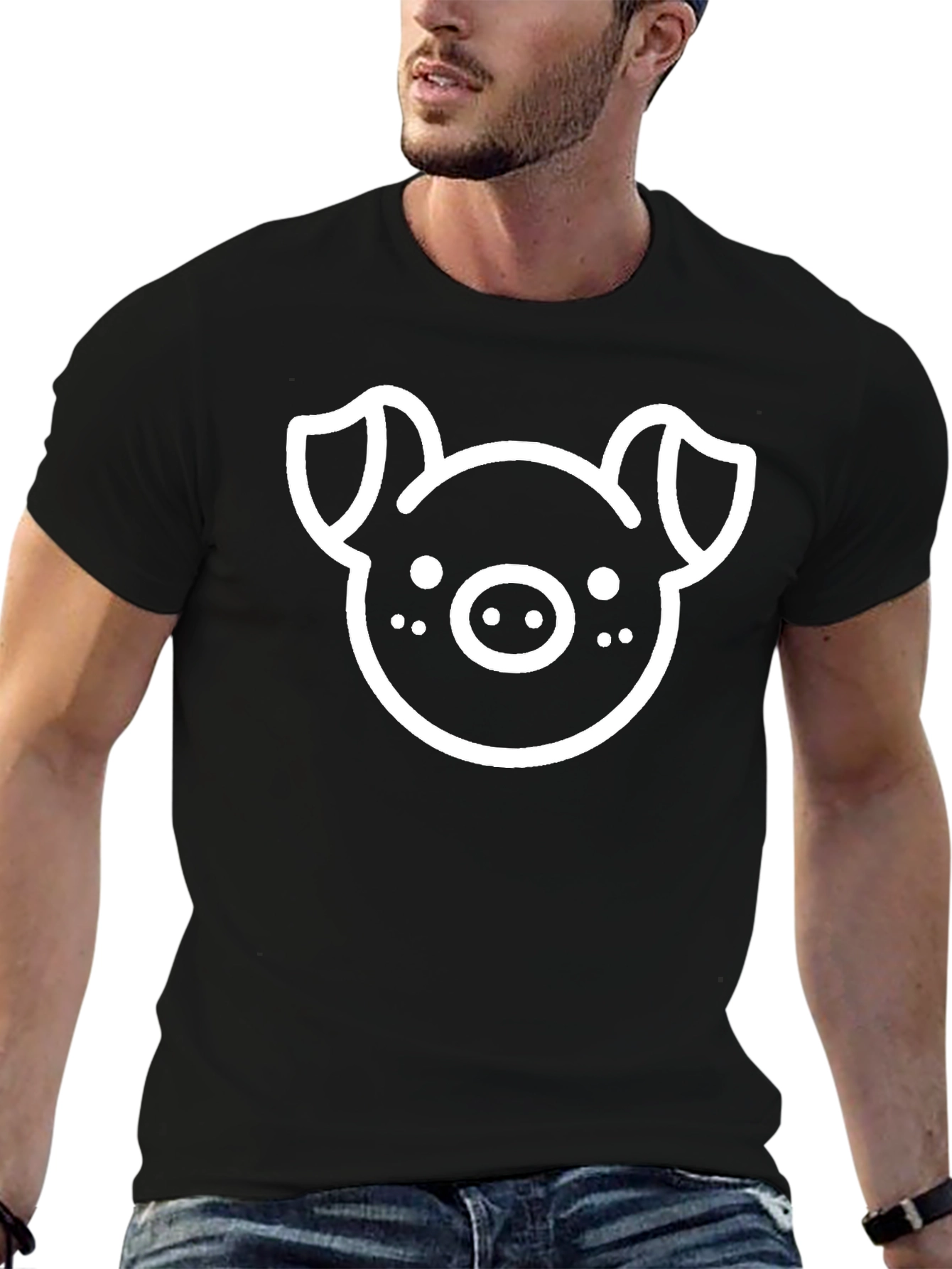 Black Pig Graphic Tee - Unisex Casual Shirt