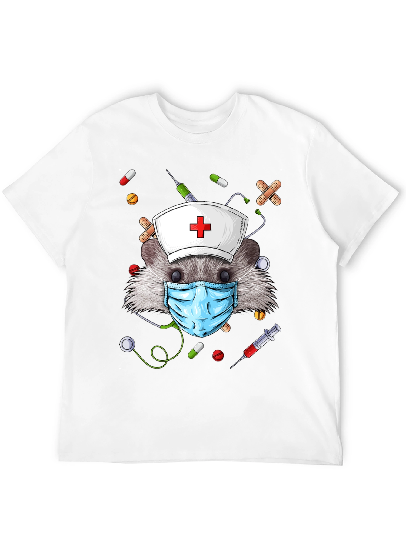 Hedgehog Nurse T-Shirt - Funny Animal Tee