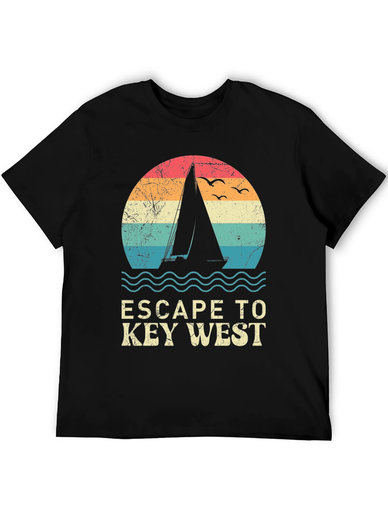 Escape to Key West Black Graphic Tee