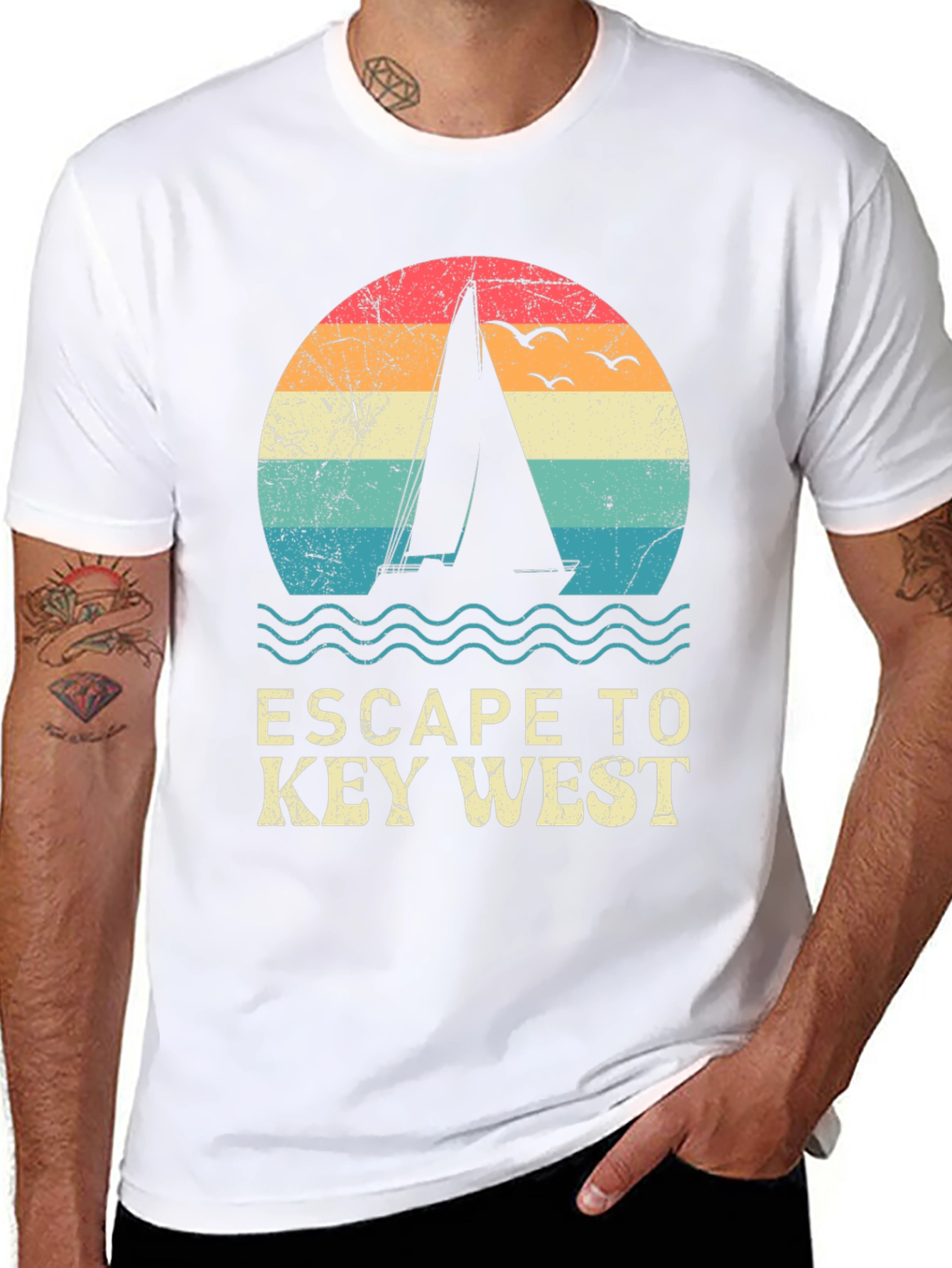 Escape to Key West Black Graphic Tee