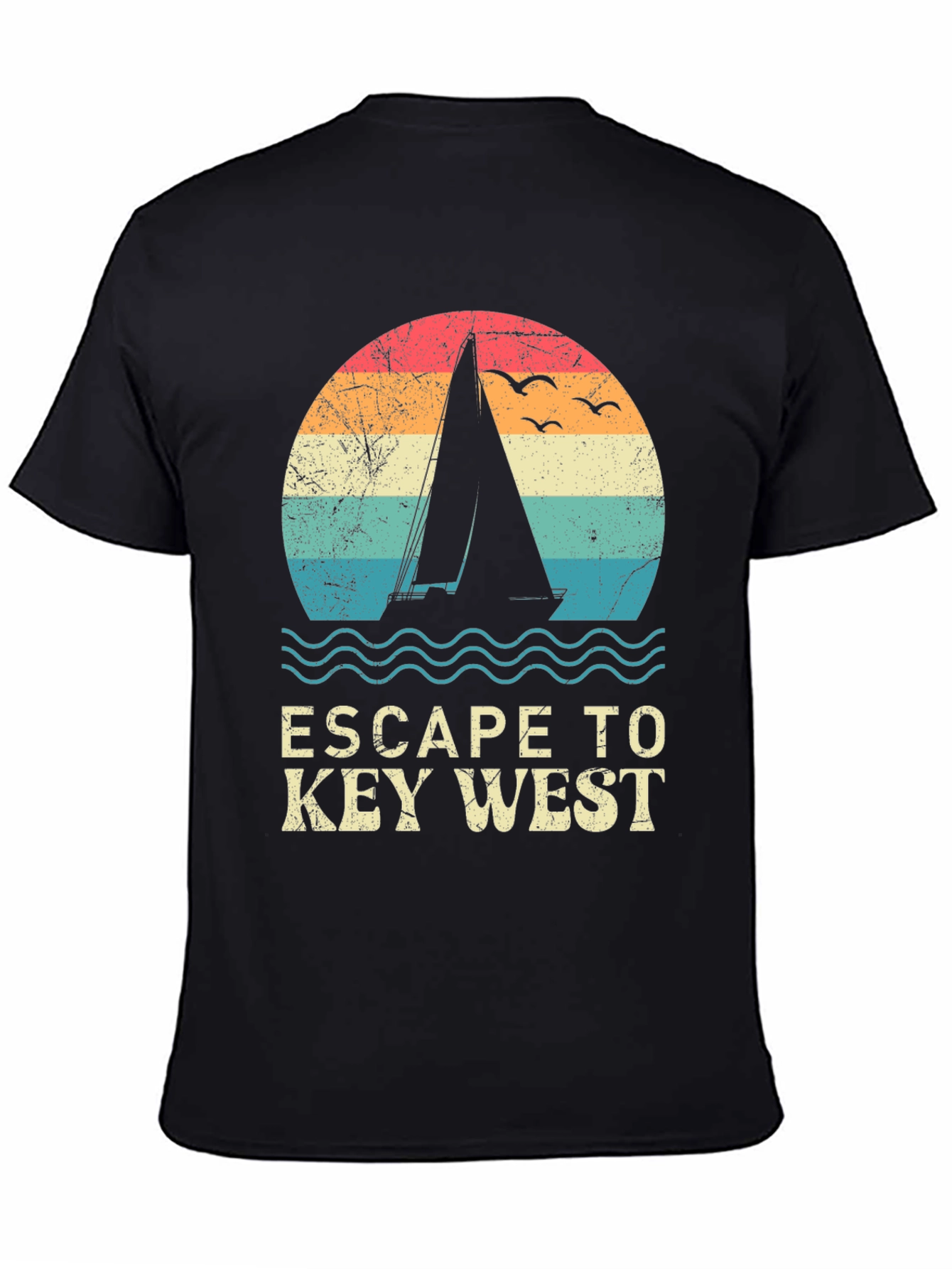 Escape to Key West Black Graphic Tee