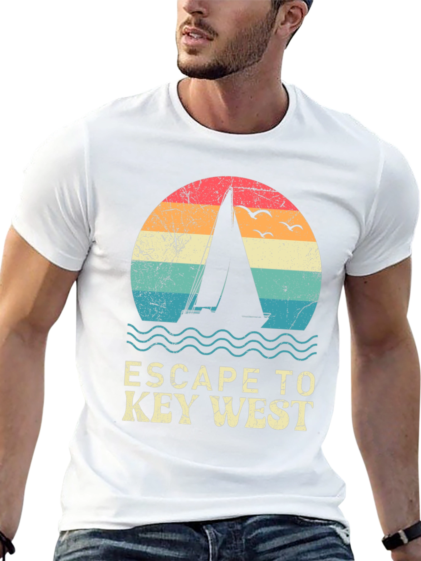 Escape to Key West Black Graphic Tee