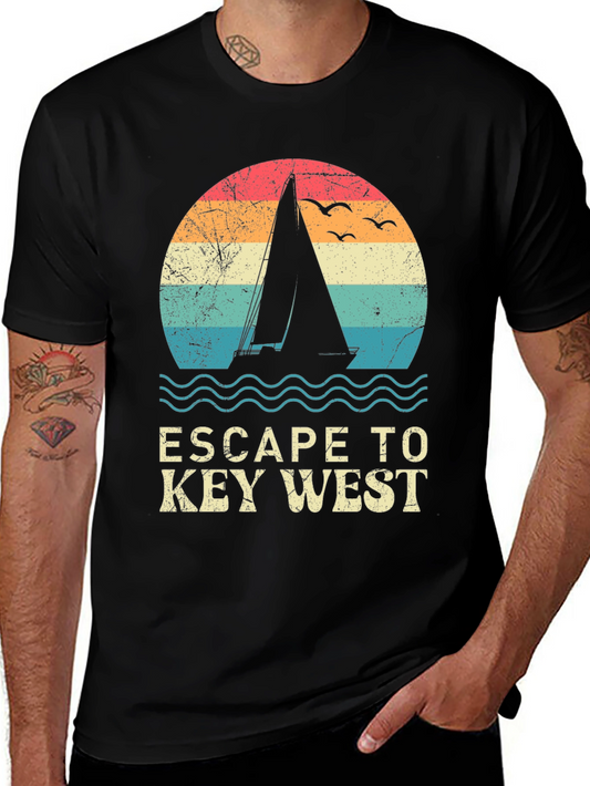 Escape to Key West Black Graphic Tee