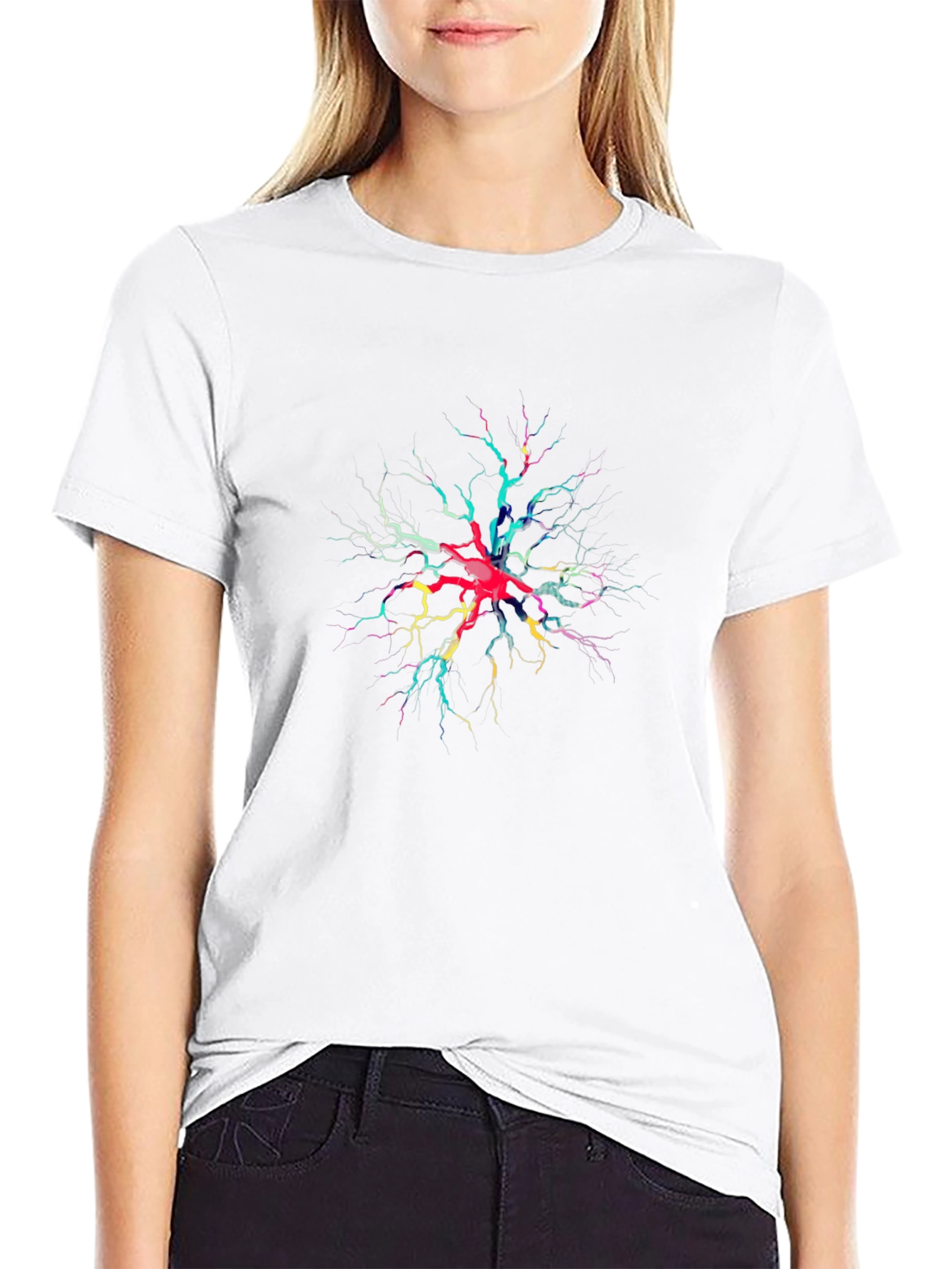 Colorful Neuron Black T-Shirt