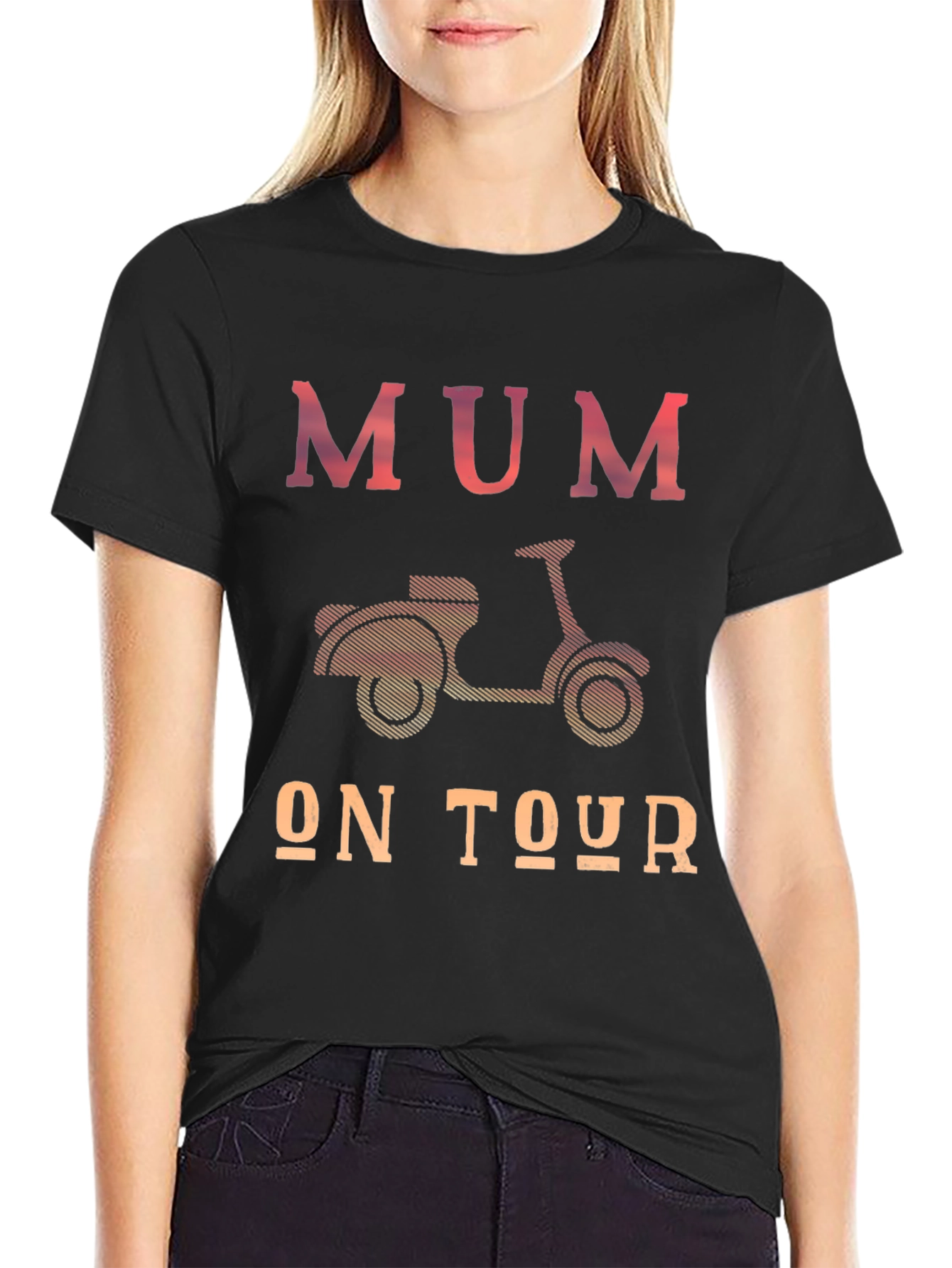 Mum On Tour T-Shirt - Scooter Design