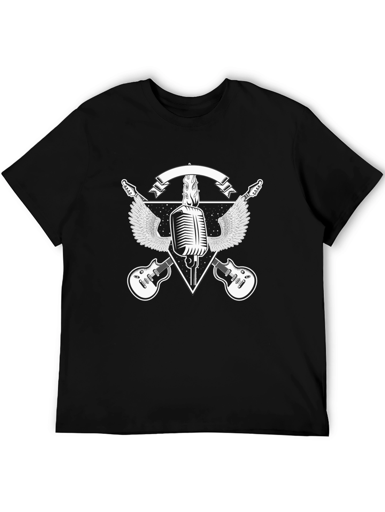 Rock Music Graphic Tee - Black T-Shirt