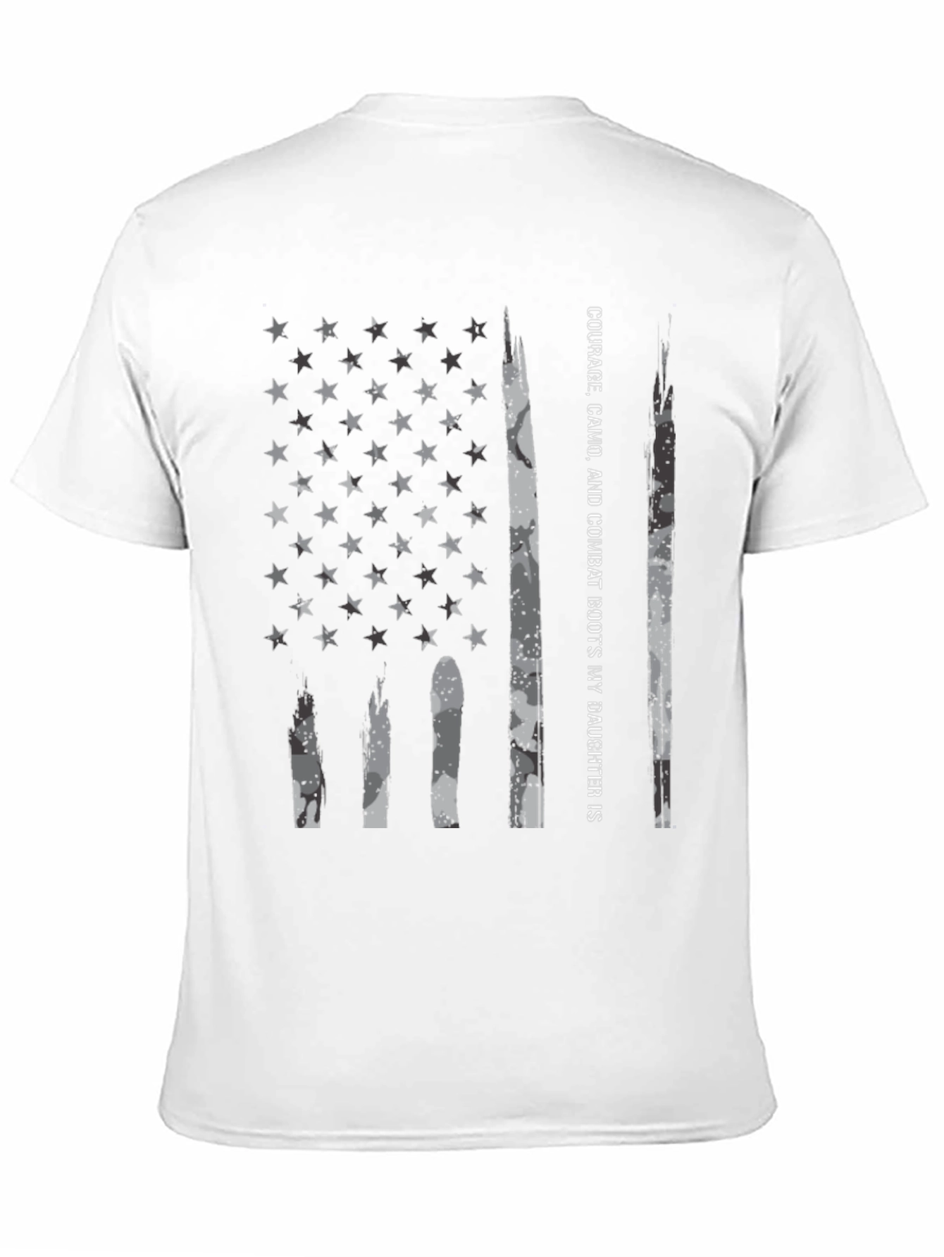 Courage Camo Daughter American Flag T-Shirt