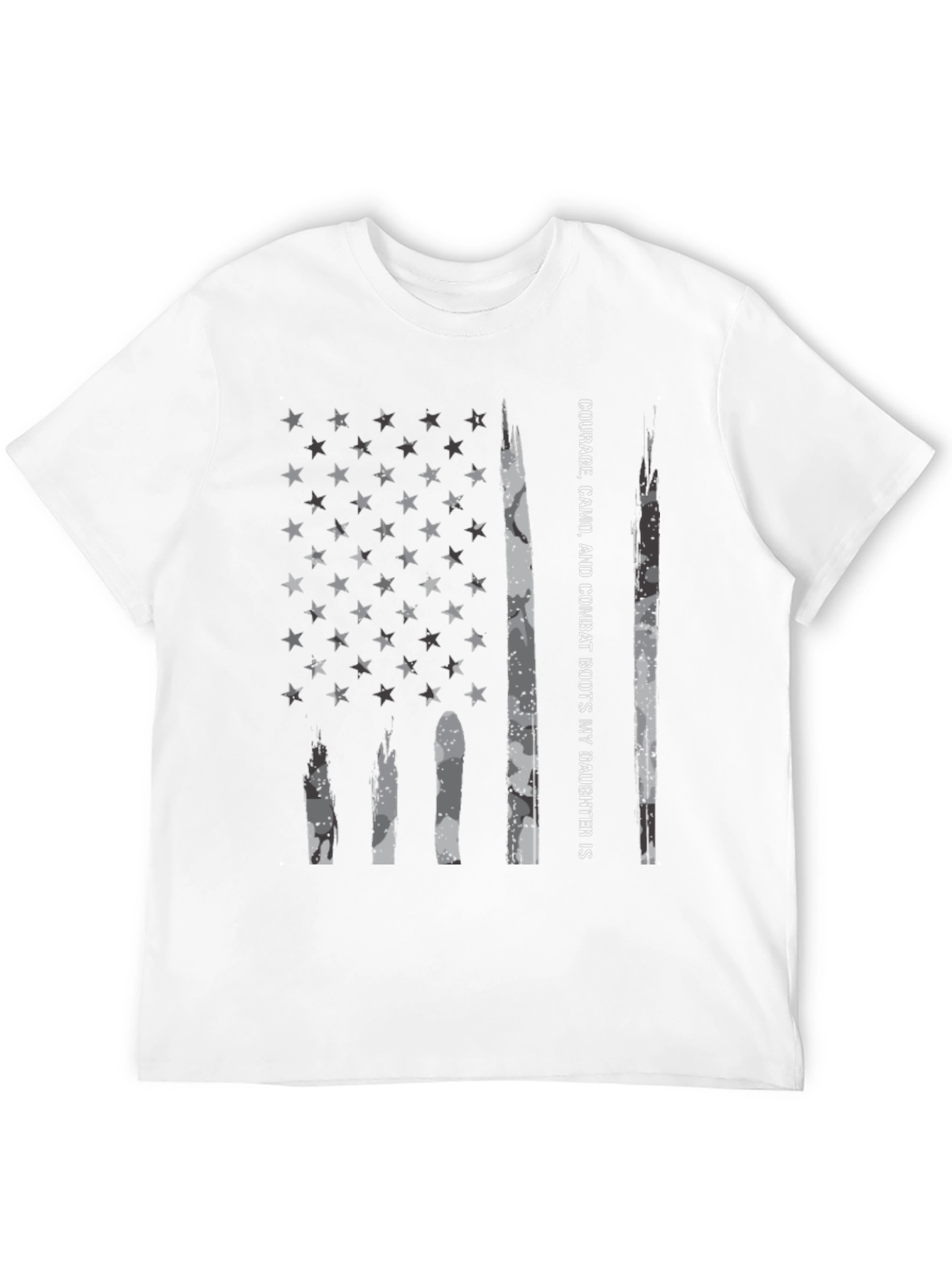 Courage Camo Daughter American Flag T-Shirt