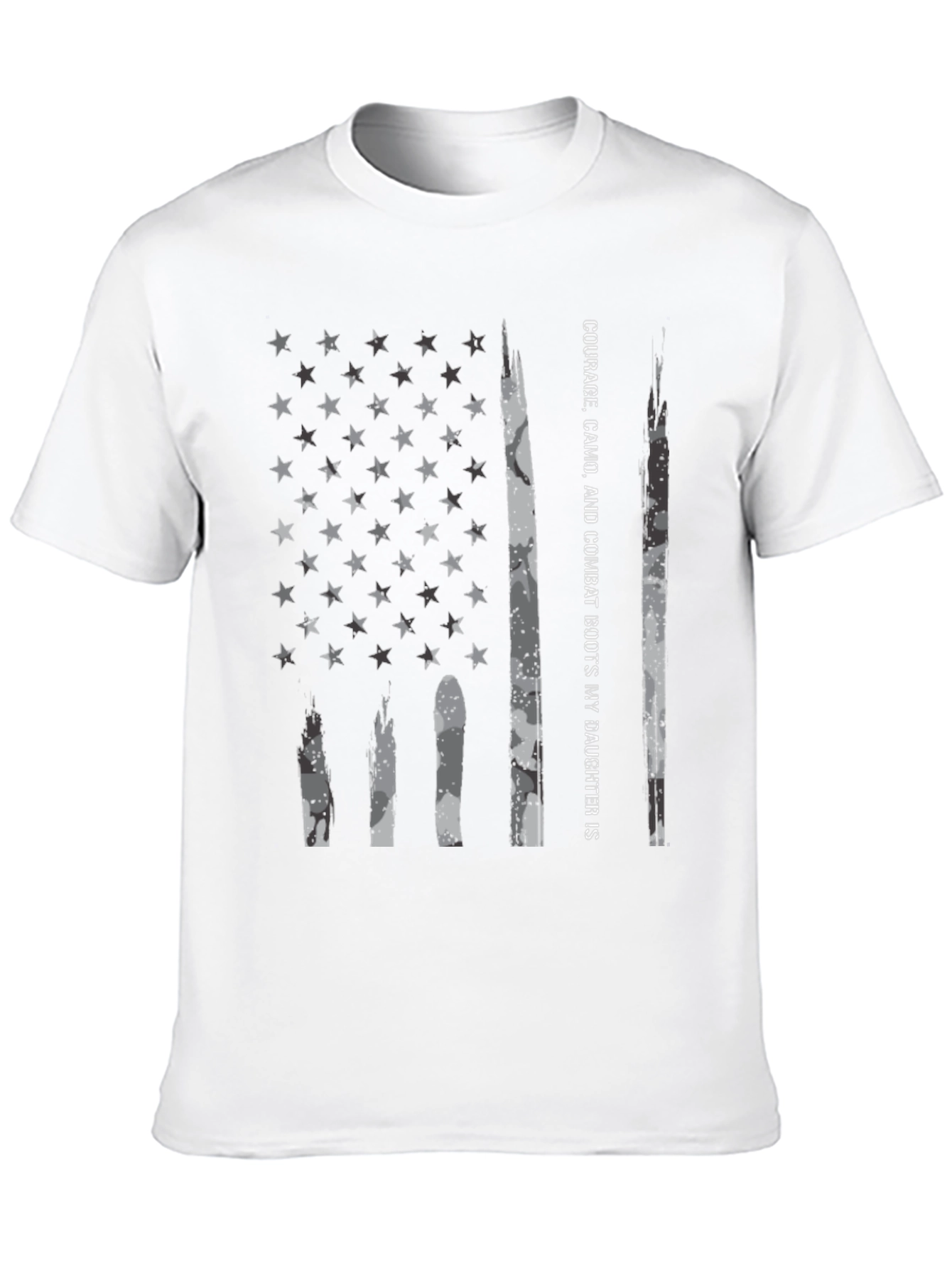 Courage Camo Daughter American Flag T-Shirt
