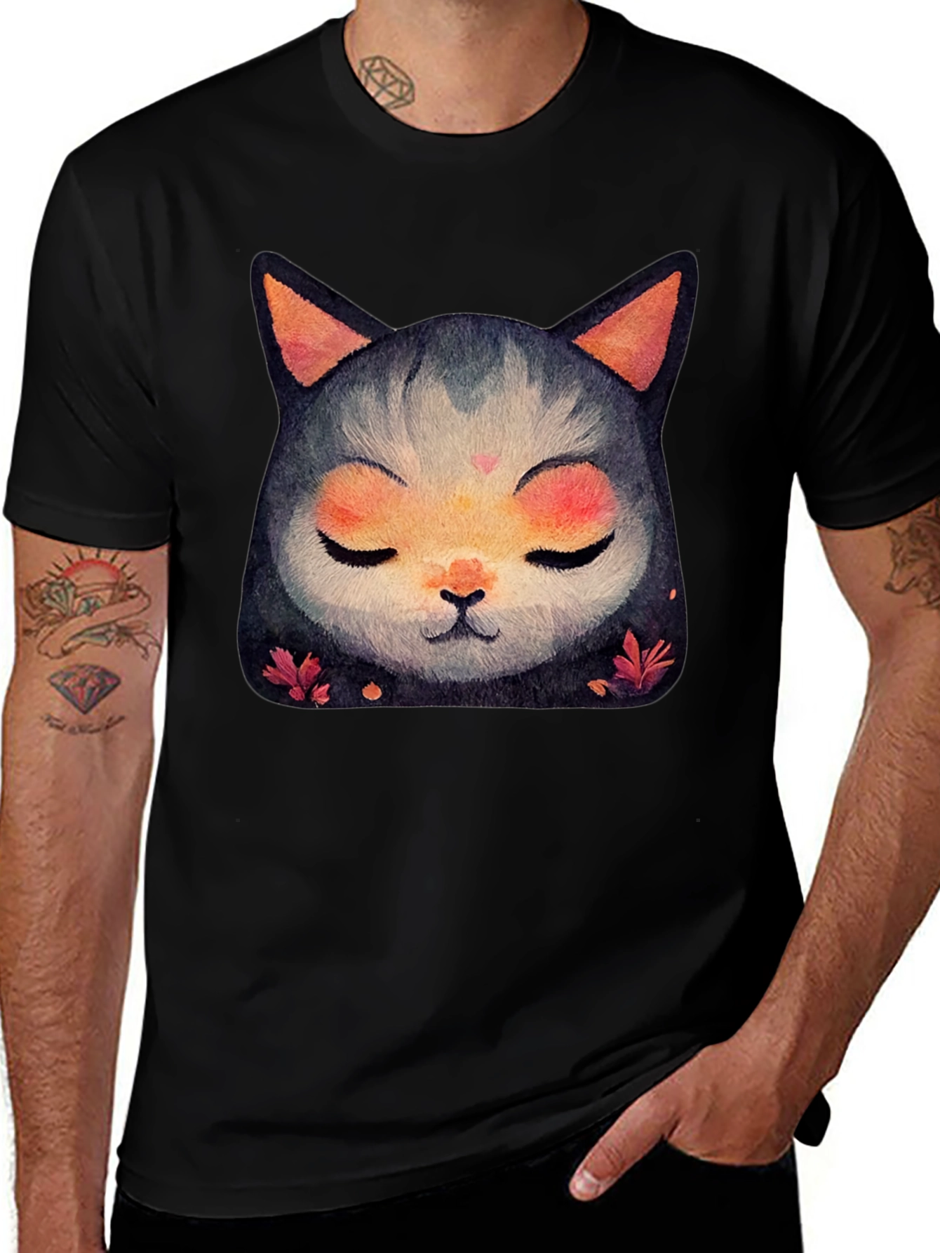 Cute Cat Graphic Tee - Unisex Soft Cotton T-Shirt