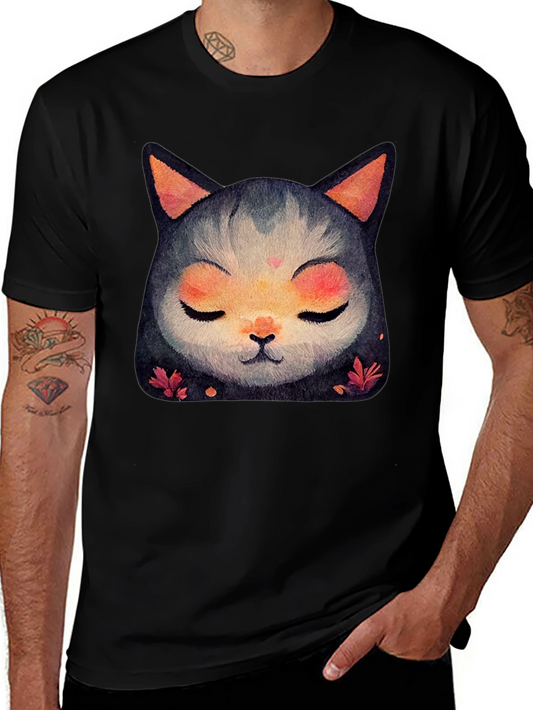 Cute Cat Graphic Tee - Unisex Soft Cotton T-Shirt