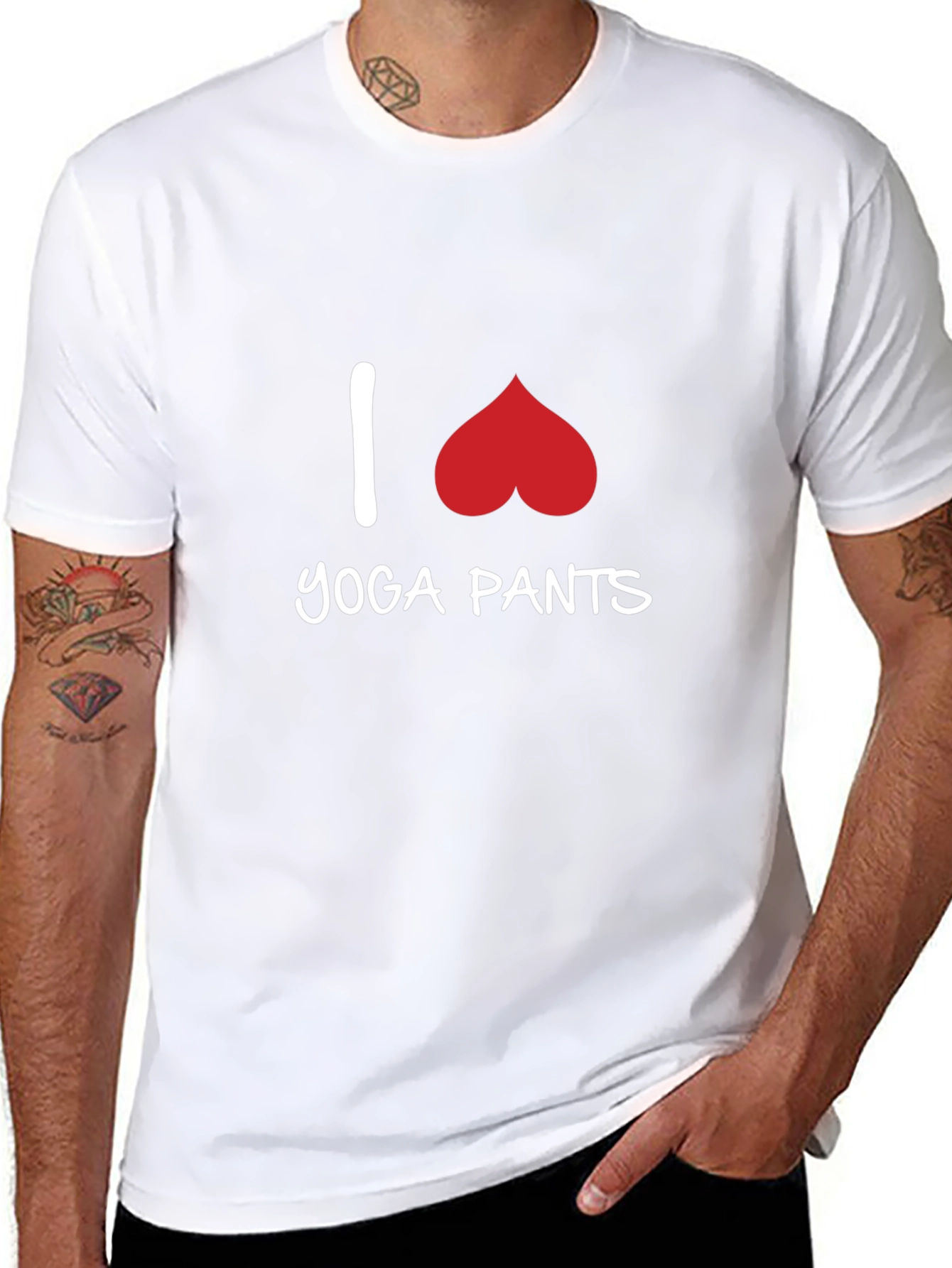 I Heart Yoga Pants T-Shirt - Black Graphic Tee