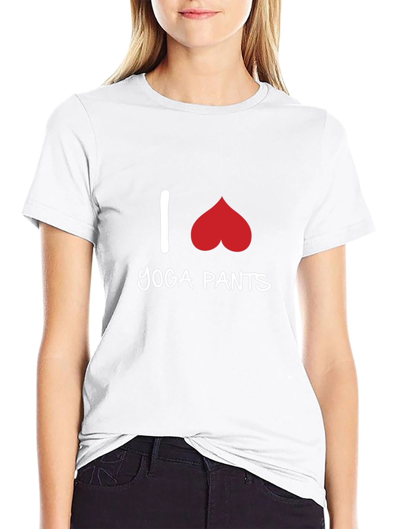 I Heart Yoga Pants T-Shirt - Black Graphic Tee