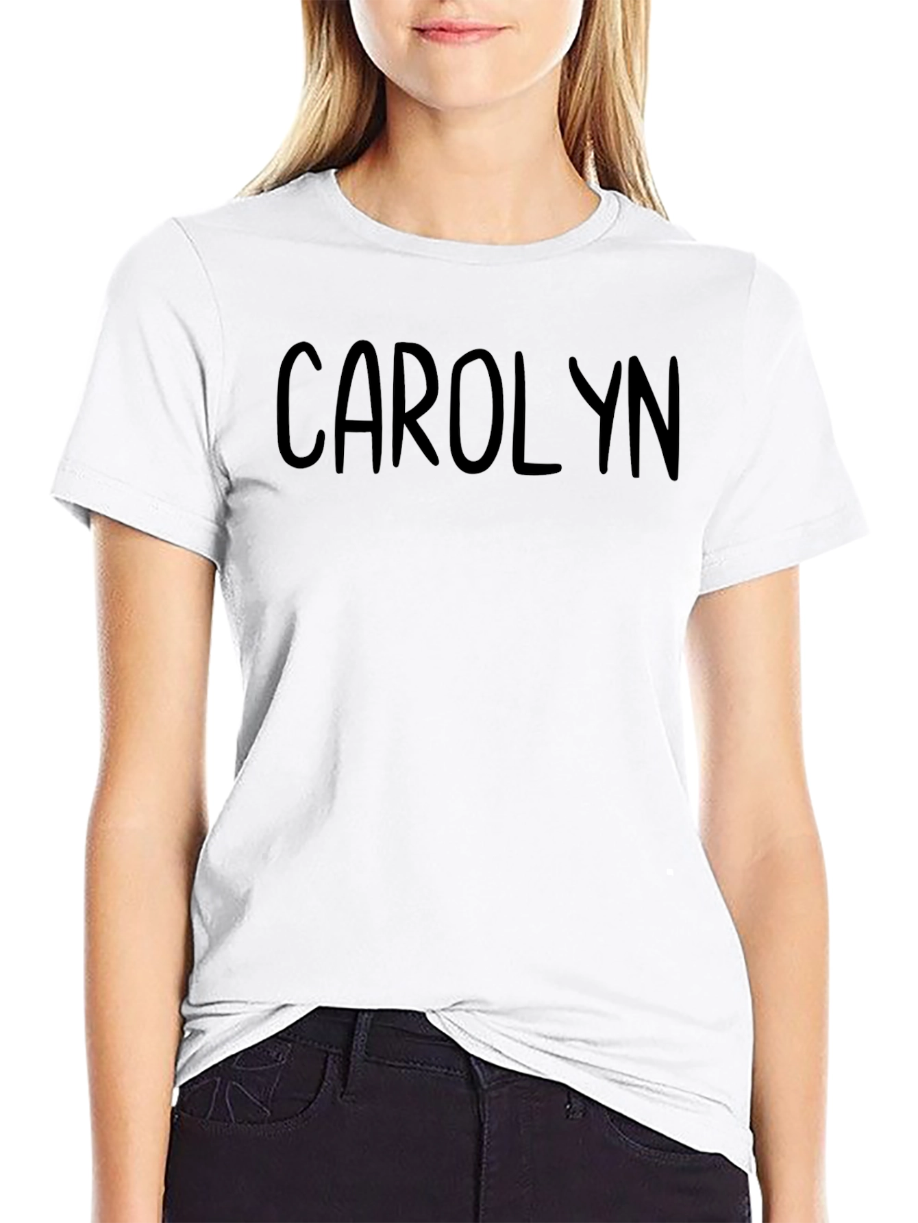 Personalized Carolyn Black Cotton Tee
