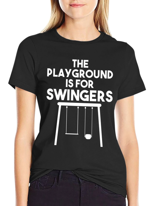 Playground Swinger Graphic Tee - Humorous Adult T-Shirt
