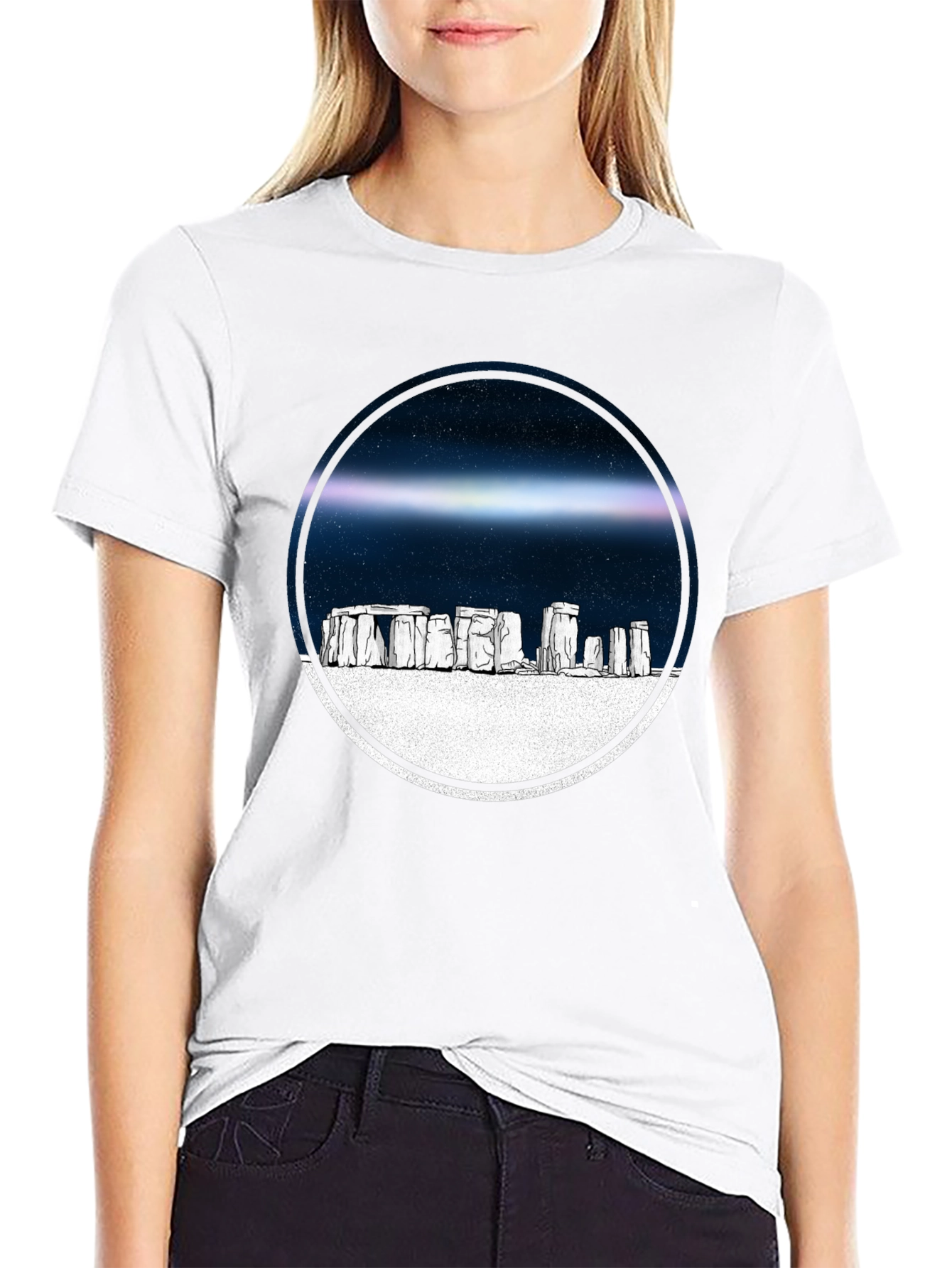 Stonehenge Graphic Tee - Celestial Circle Design