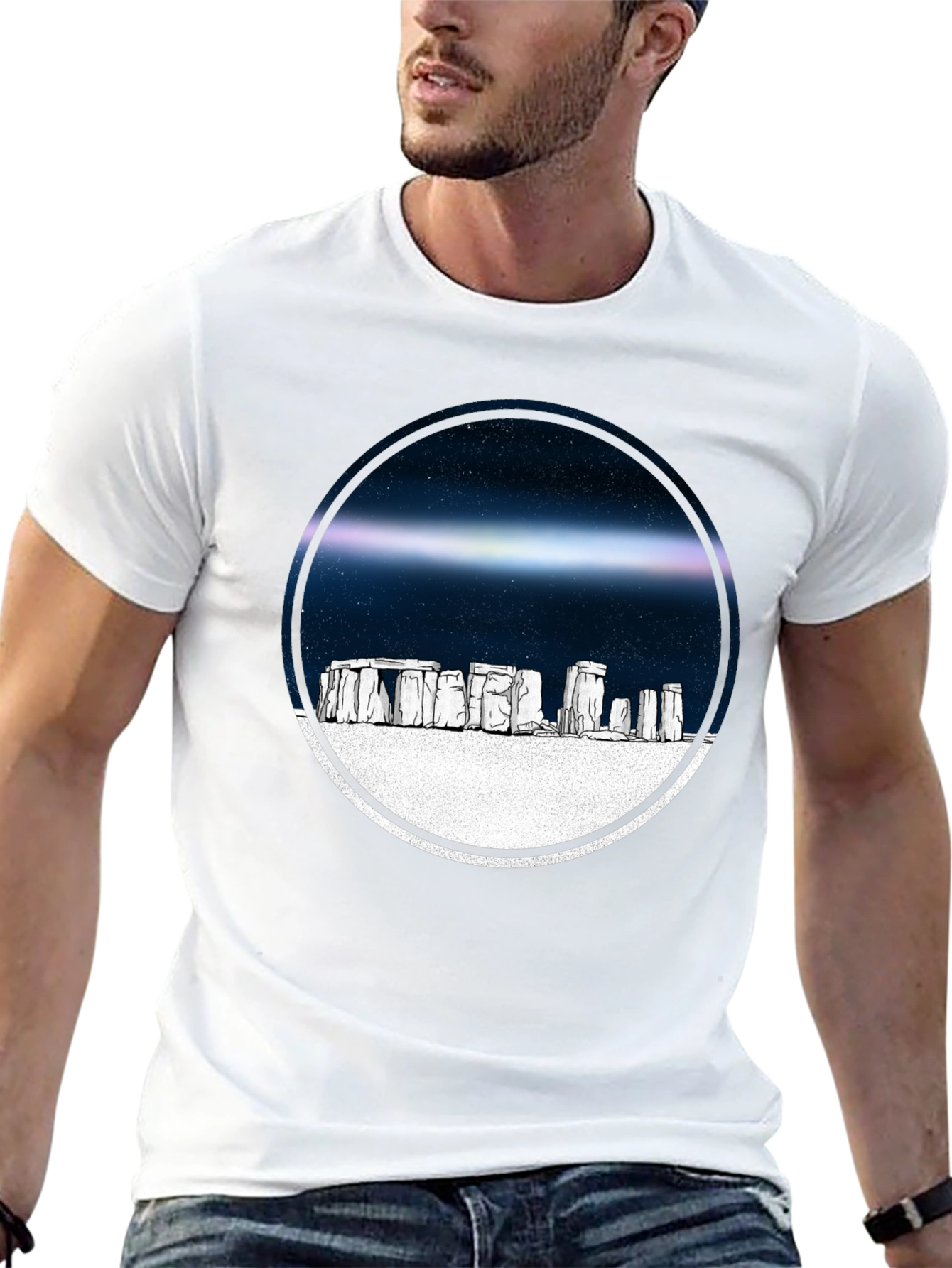 Stonehenge Graphic Tee - Celestial Circle Design