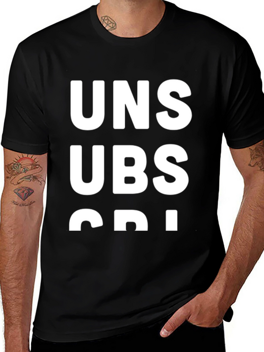 Unsubscribe Black Graphic T-Shirt