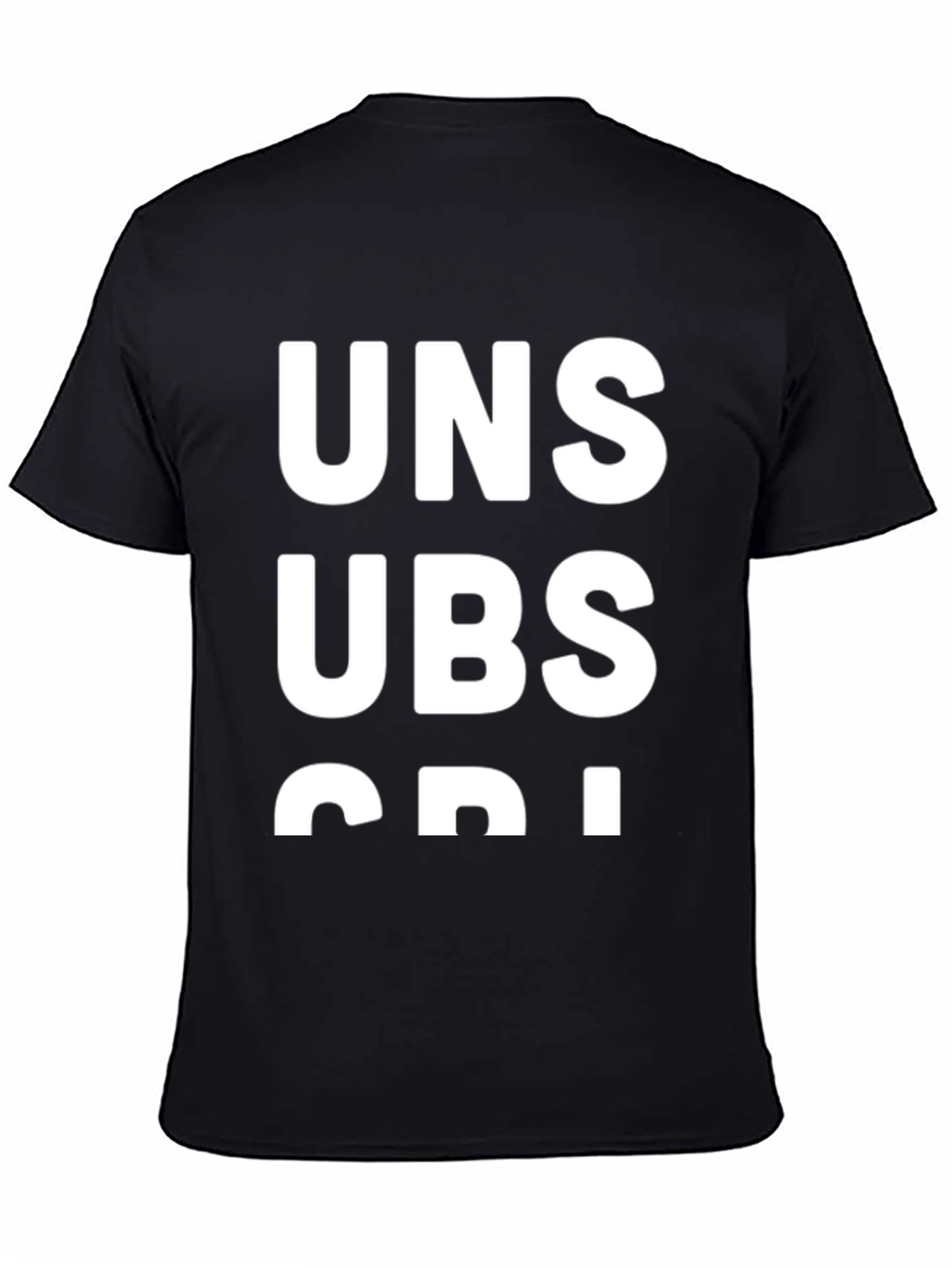 Unsubscribe Black Graphic T-Shirt