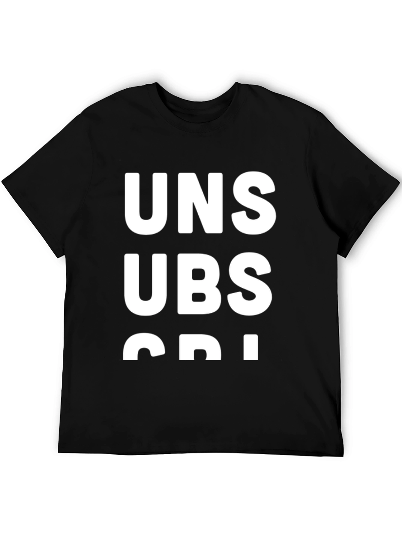Unsubscribe Black Graphic T-Shirt