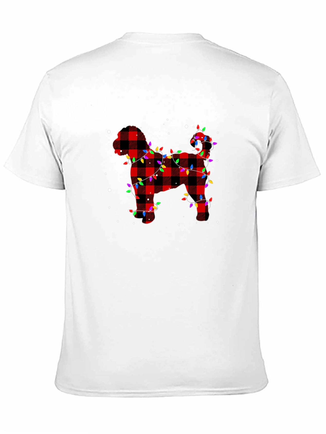 Plaid Dog Christmas Lights T-Shirt