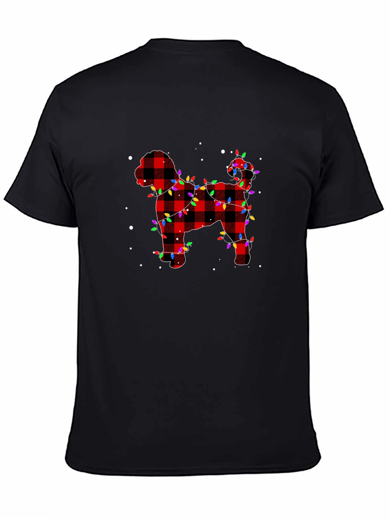 Plaid Dog Christmas Lights T-Shirt