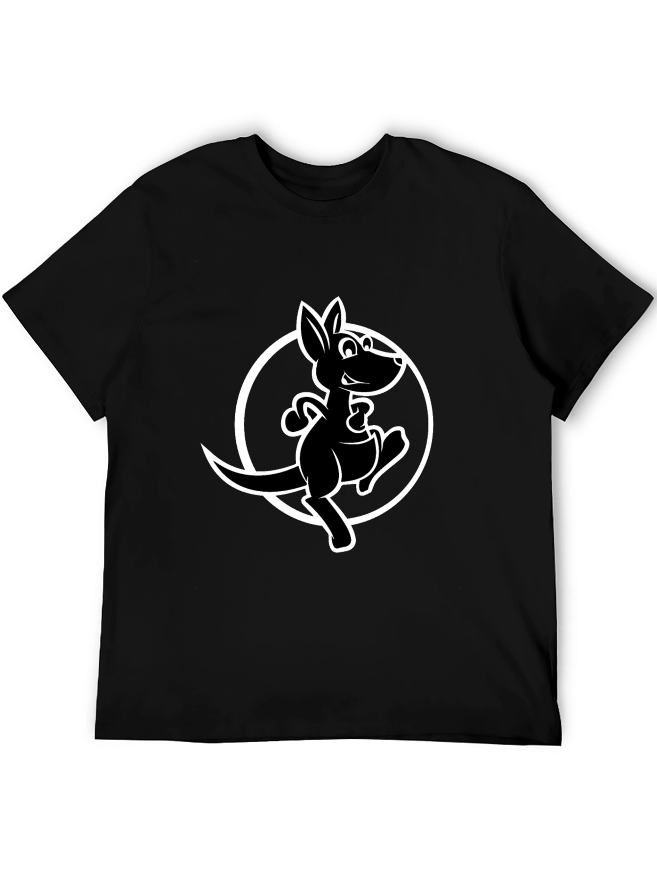 Cool Kangaroo Graphic Tee - Black