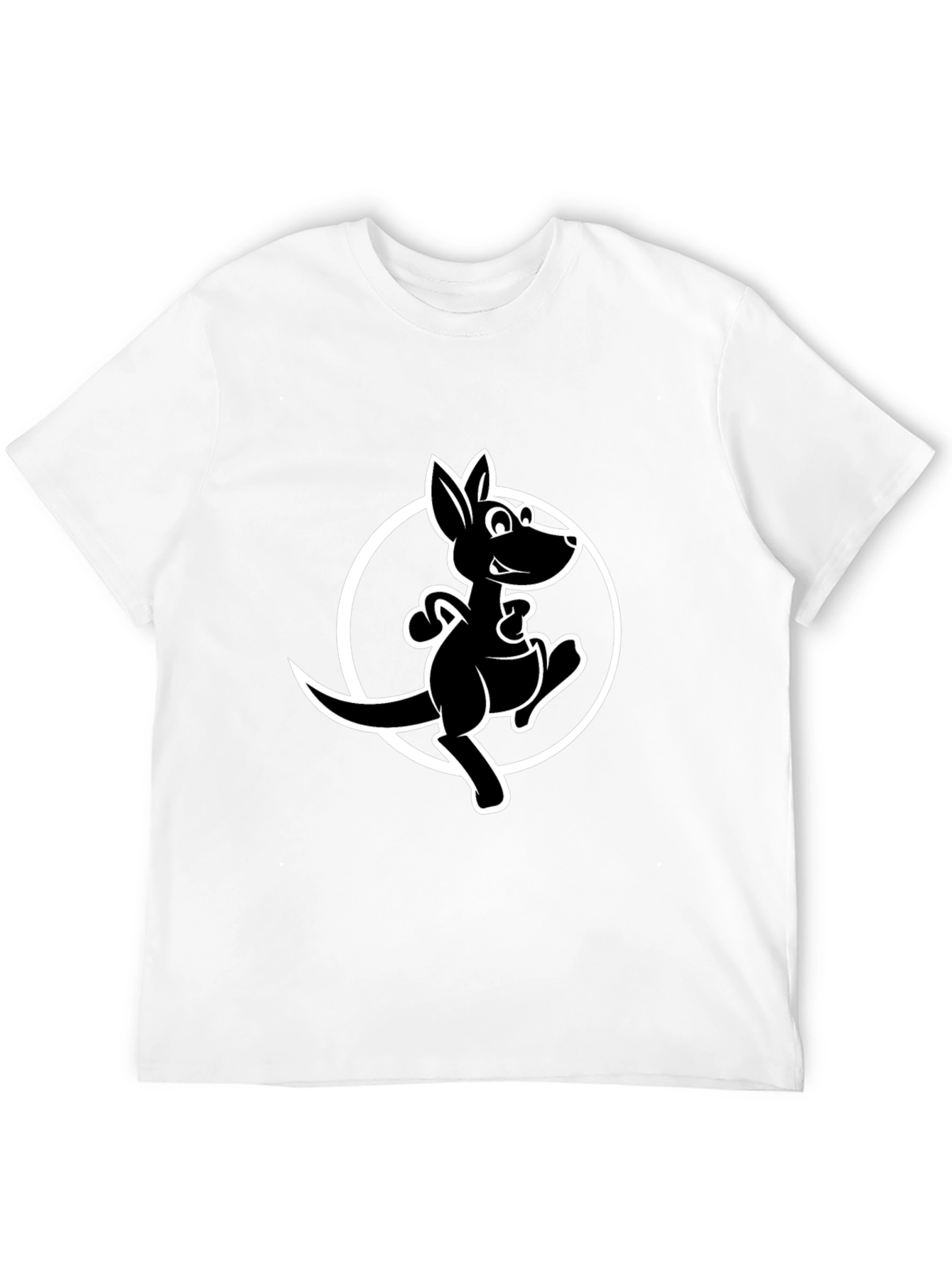 Cool Kangaroo Graphic Tee - Black