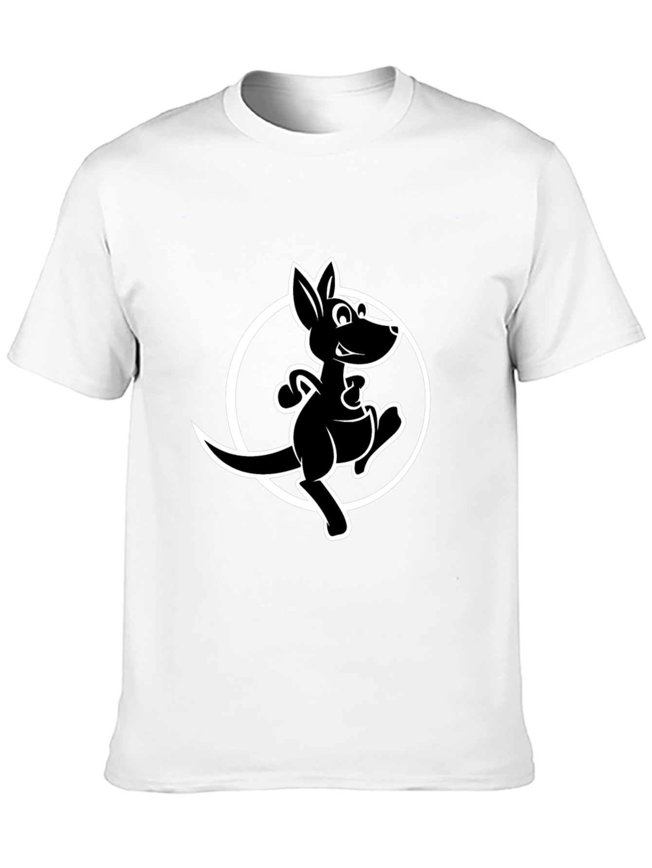 Cool Kangaroo Graphic Tee - Black