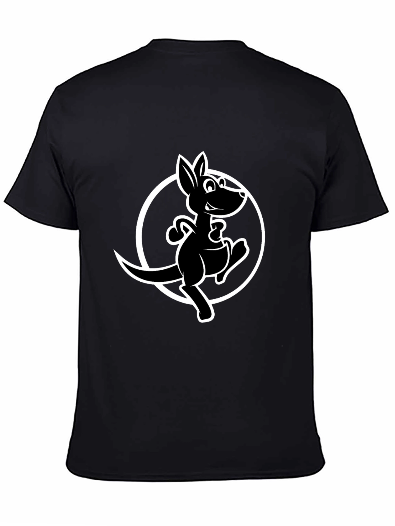 Cool Kangaroo Graphic Tee - Black