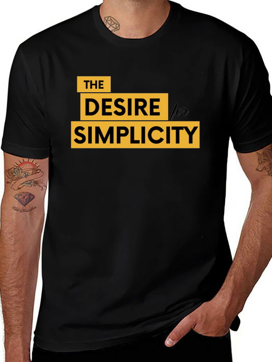 Desire for Simplicity Graphic Tee - Black