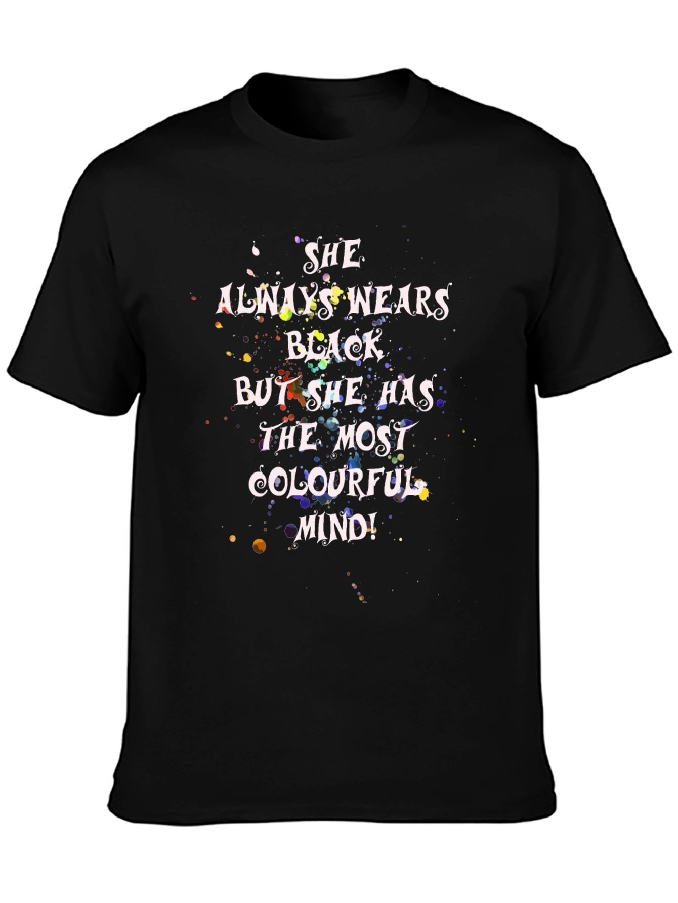 Colorful Mind Black T-Shirt