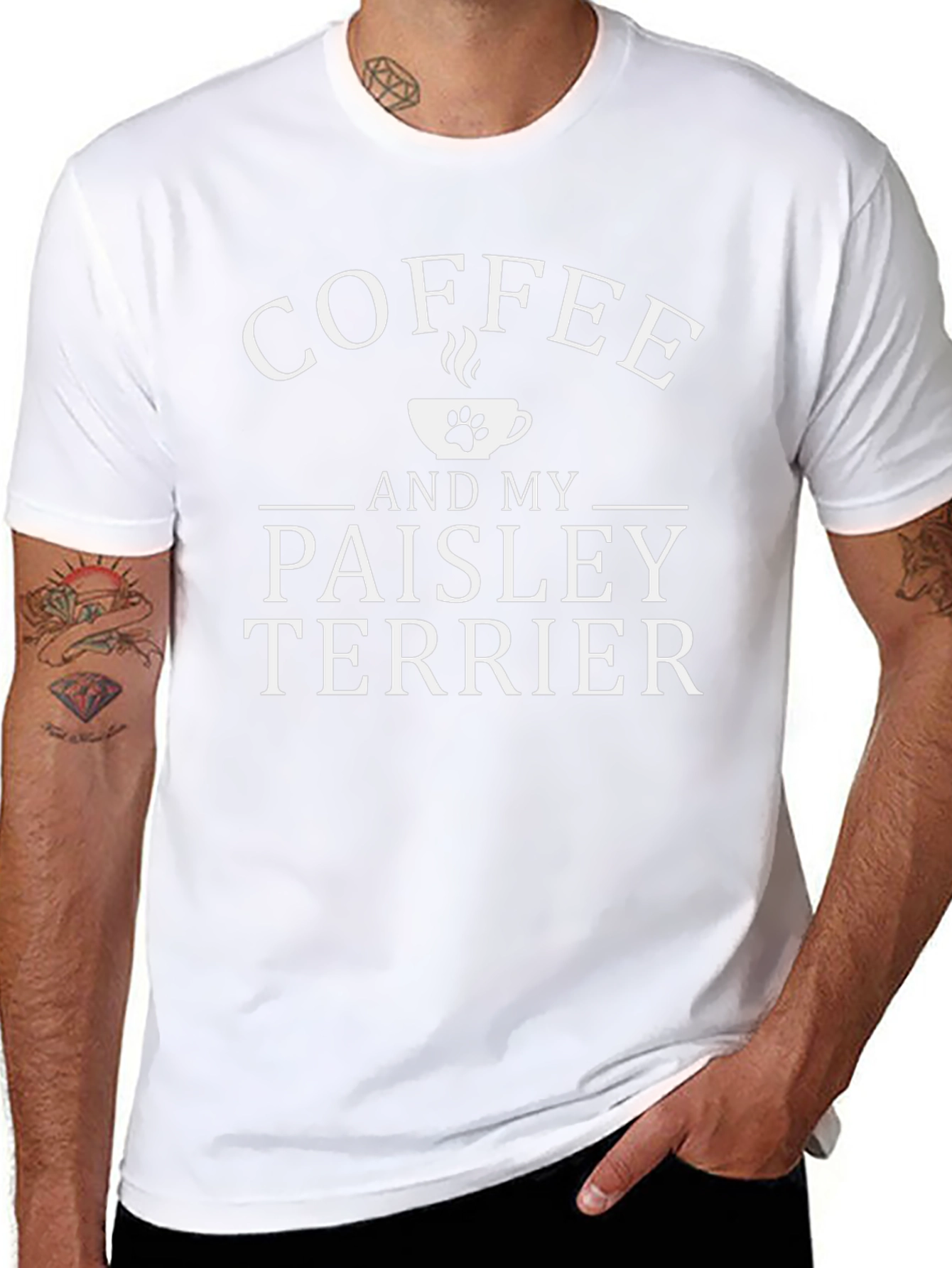 Coffee and My Paisley Terrier Black T-Shirt