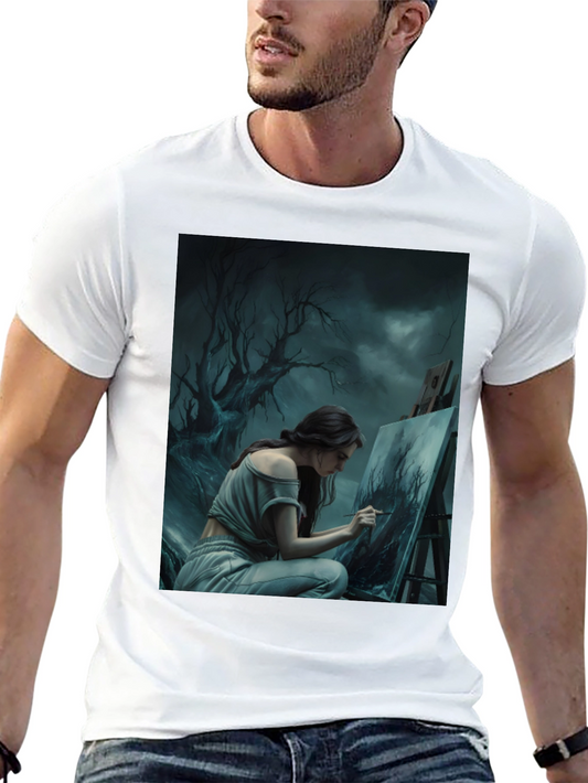 Artistic Vision T-Shirt: Woman Painting