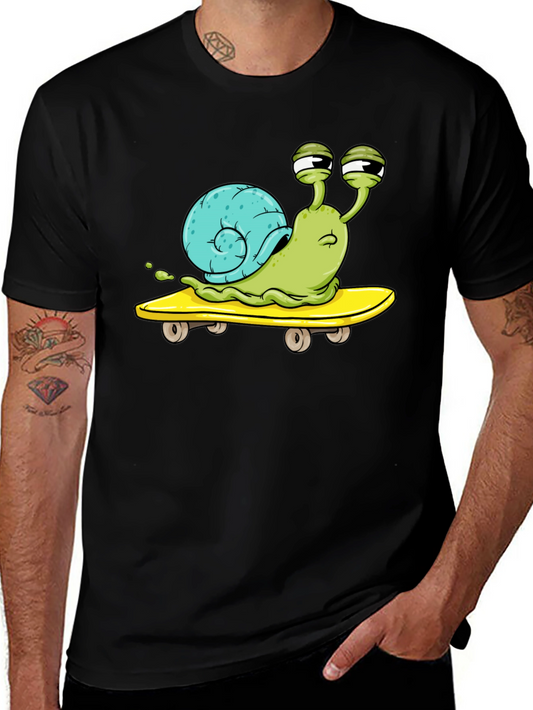 Snail Skateboarder Graphic T-Shirt