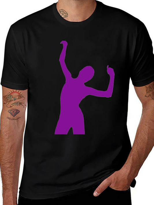 Purple Dancer Graphic Black T-Shirt