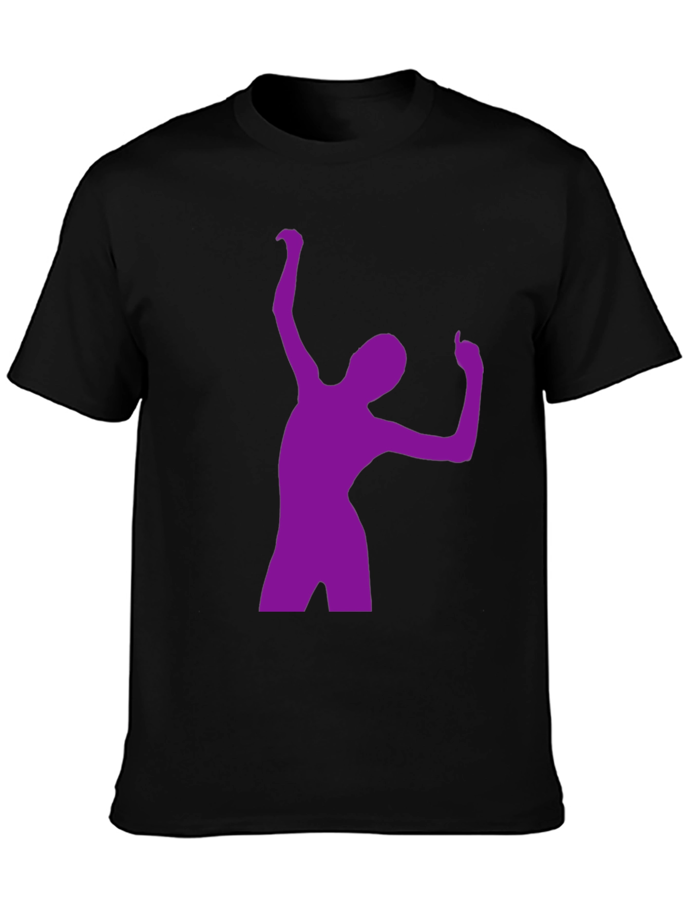 Purple Dancer Graphic Black T-Shirt