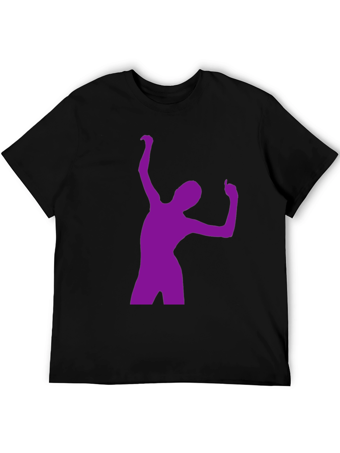 Purple Dancer Graphic Black T-Shirt