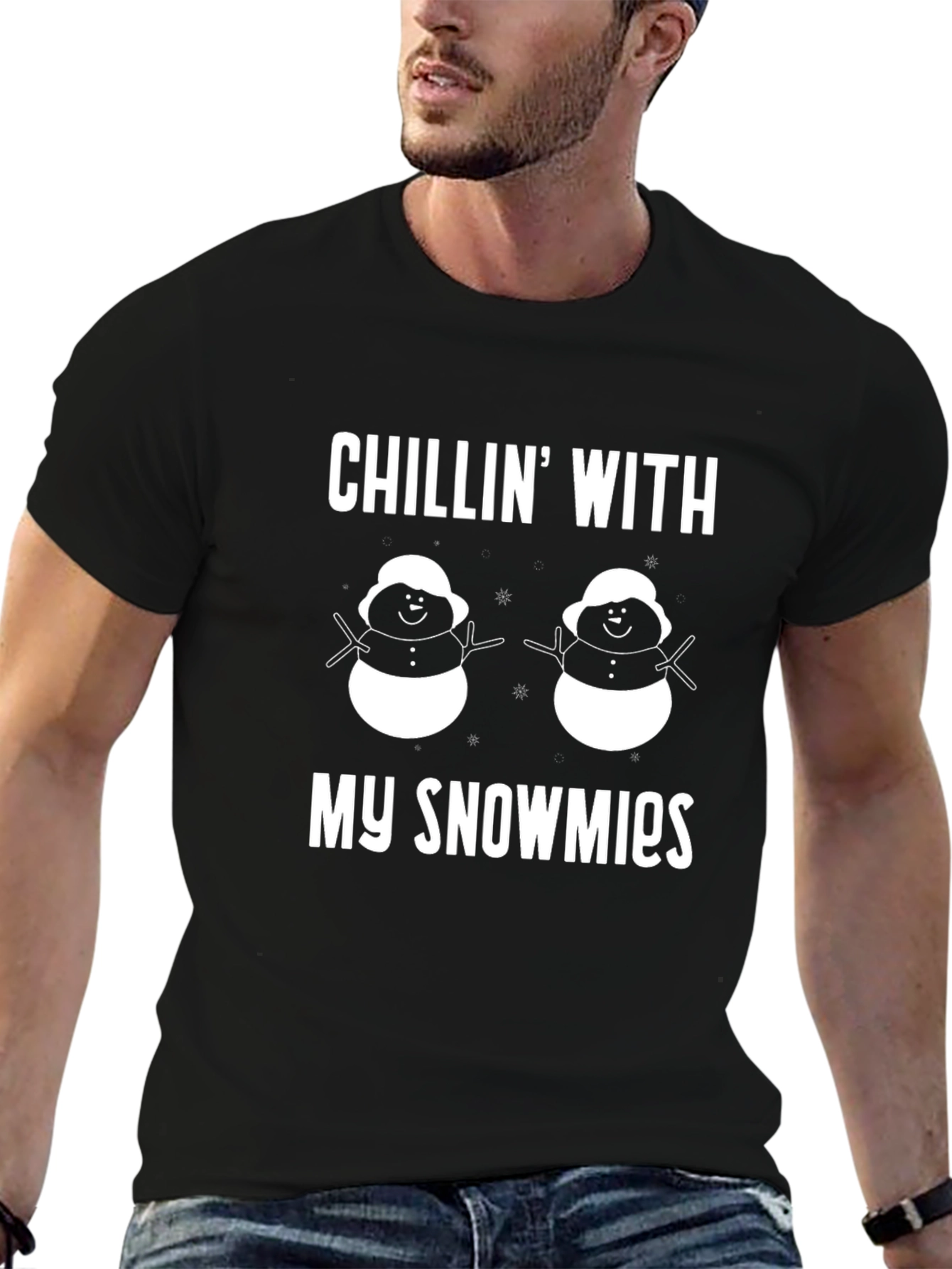 Chillin With My Snowmies Funny Winter T-Shirt