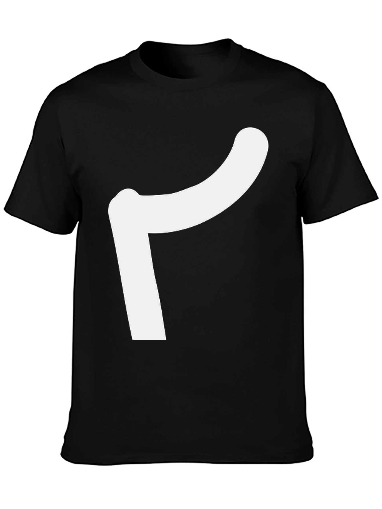 Modern Black Tee with Abstract White Design
