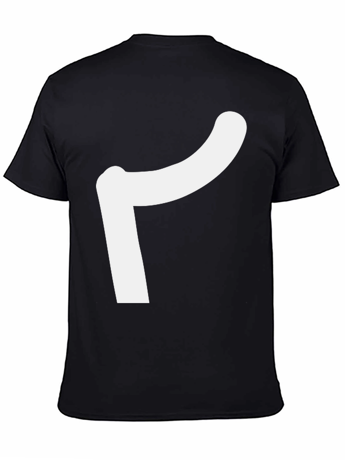 Modern Black Tee with Abstract White Design