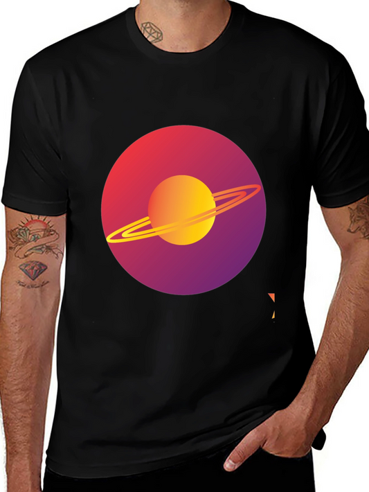 Saturn Graphic Tee - Modern Space Design