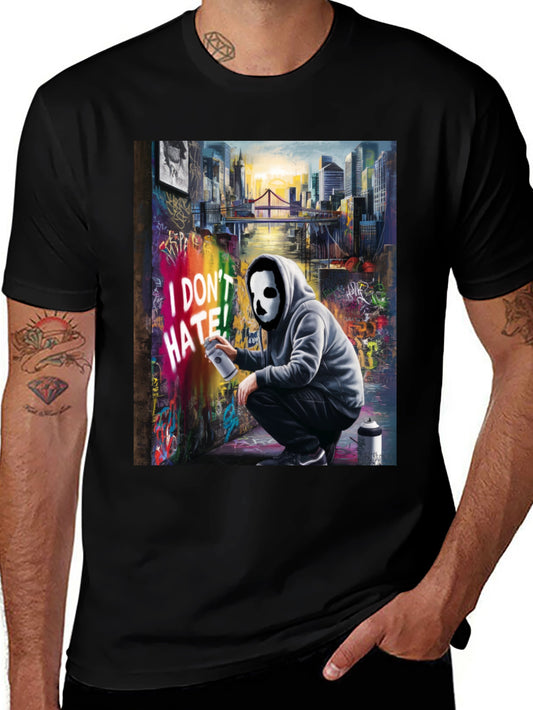 I Dont HATE! Graffiti Mask T-Shirt
