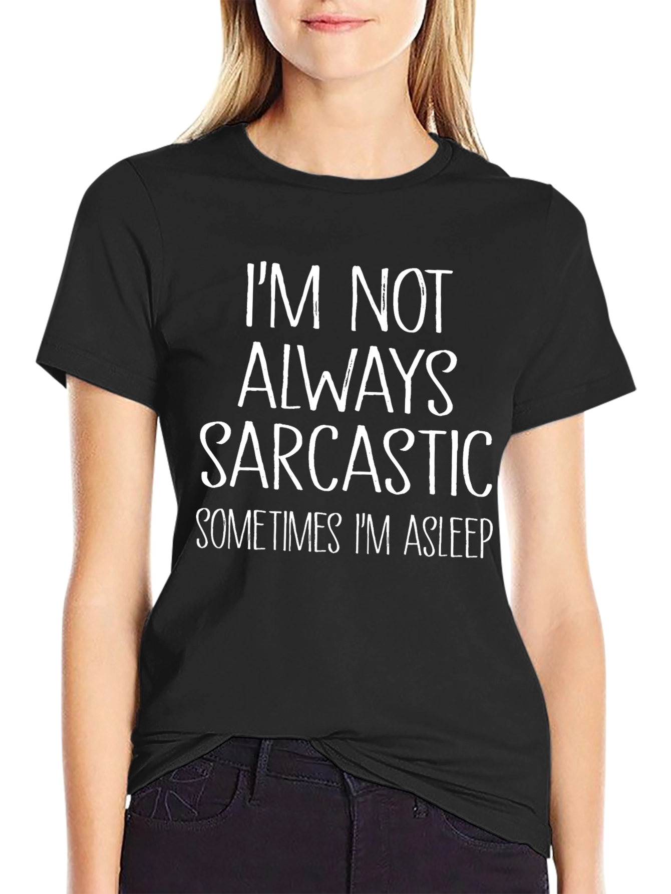 Sarcastic Asleep Funny Graphic Tee