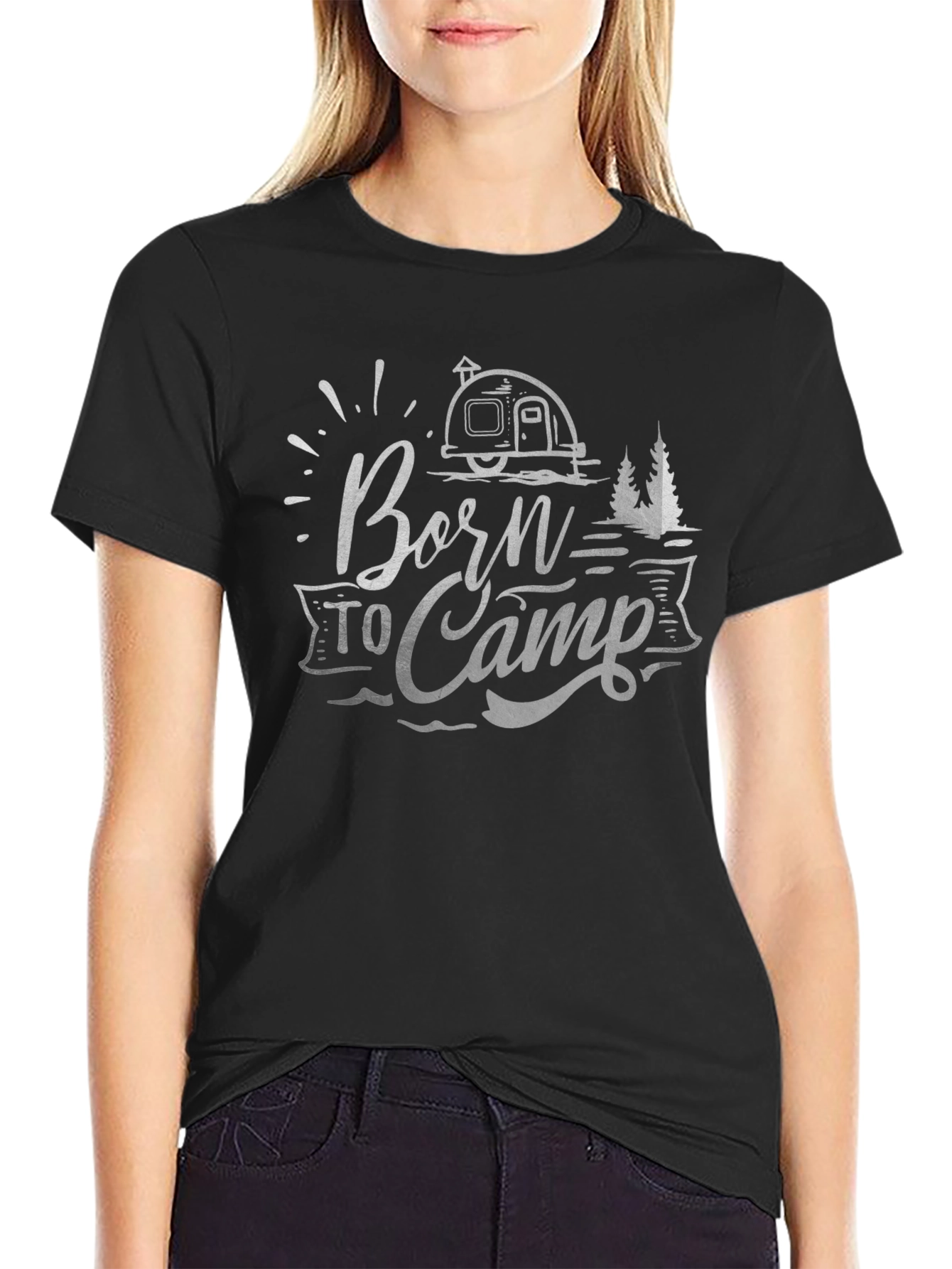 Born To Camp Graphic T-Shirt