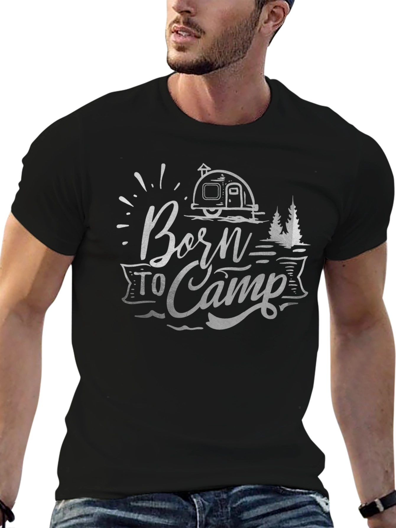 Born To Camp Graphic T-Shirt
