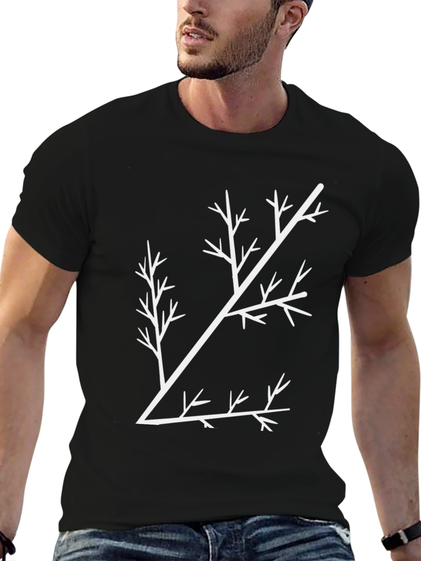 Minimalist Tree Branch Graphic Tee